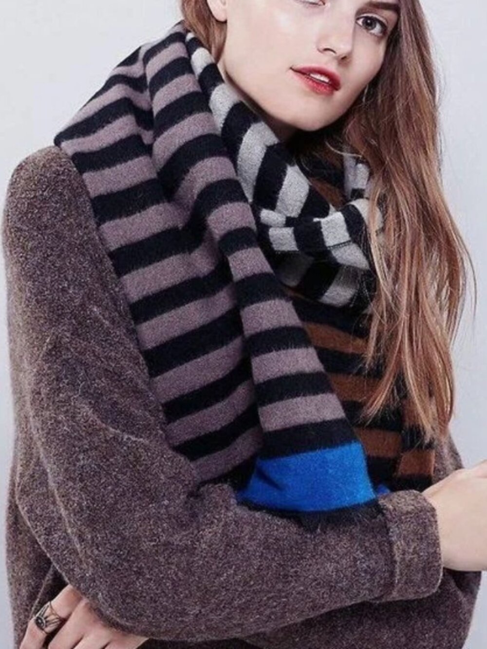 Free People Kellen Striped Scarf Wrap NWOT
